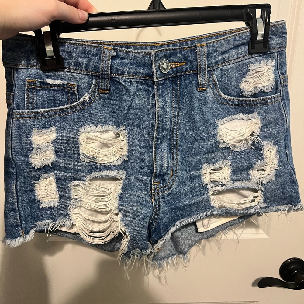 Distressed Denim Women Shorts